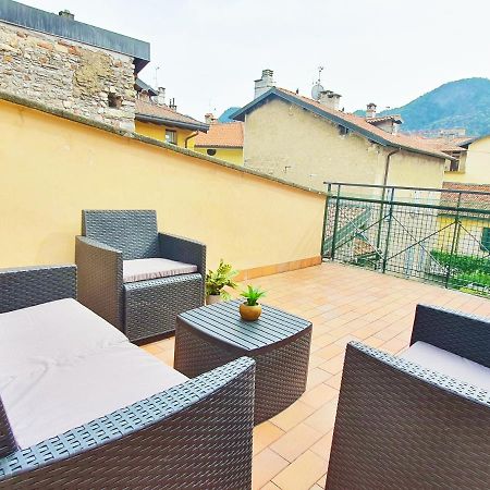 King Como Lake Center 9 Posti Letto- Grande Terrazza - 2 Bagni Privati Dış mekan fotoğraf